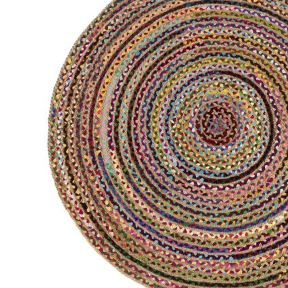 MIRABEL 42" ROUND RUG Regular Recycled Fabric Mult - Picture 3 of 3